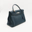 Sac Kelly 35 en cuir Togo blue de Malte
