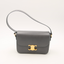Sac Triomphe Classique en veau satiné gris