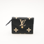 Portefeuille Victorine en cuir Monogram Empreinte noir et beige