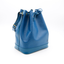 Sac Noé en cuir Épi bleu