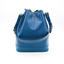 Sac Noé en cuir Épi bleu