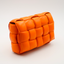 Sac Cassette matelassé en cuir Intreccio orange