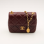 Sac Timeless Mini-Carré en cuir bordeaux