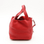 Sac Picotin 18 en cuir Taurillon Clémence rouge