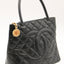 Sac Médaillon en cuir caviar matelassée noir