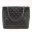Sac Médaillon en cuir caviar matelassée noir