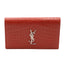 Pochette Kate en cuir rouge façon crocodile