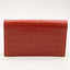 Pochette Kate en cuir rouge façon crocodile
