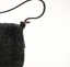 Mini sac Baguette vintage en tissu brodé noir