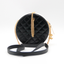 Sac Chanel rond marin en cuir noir et blanc