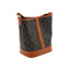 CELINE Sac Seau Moyen en toile Triomphe et cuir camel