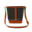 CELINE Sac Seau Moyen en toile Triomphe et cuir camel