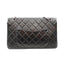 CHANEL 2.55 Reissue en cuir vieilli noir et métal argenté