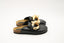 Mules mocassins maillons de chaîne XL en cuir noir