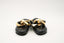 Mules mocassins maillons de chaîne XL en cuir noir