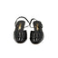 CHANEL – Slingback vernissé – Cuir verni noir