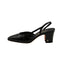 CHANEL – Slingback vernissé – Cuir verni noir