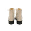 CHANEL – Bottines tweed & bout verni – Ivoire / noir
