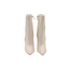 ALAÏA – Bottines stretch cuir perforé – Blanc ivoire