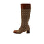 GUCCI – Bottes monogram GG & cuir – Beige / camel