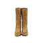 CHANEL Bottes pony hair fauve, cuir noir et chaînes entrelacées