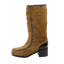 CHANEL Bottes pony hair fauve, cuir noir et chaînes entrelacées