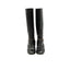 CHANEL – Bottes chaîne & cuir vieilli – Noir