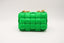 Sac à bandoulière Cassette maxi chaine en cuir Intreccio vert