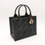 Sac à main Book Tote Small cuir de veau macrocannage noir