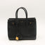 Sac de jour baby souple en cuir de veau grainé noir
