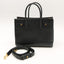 Sac de jour baby souple en cuir de veau grainé noir