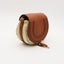 Sac Marcie en raphia et cuir marron
