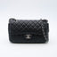 Sac Timeless/Classique en cuir d'agneau bleu nuit