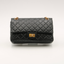 Sac 2.55 réédition en cuir vieilli noir