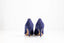Escarpins en suède bleu outremer