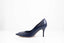 Escarpins en cuir bleu marine