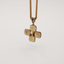 Collier pendentif vintage croix byzantine CC