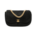 CHANEL – Paris in Rome Shoulder Bag – Black Nubuck
