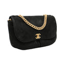 CHANEL – Paris in Rome Shoulder Bag – Black Nubuck