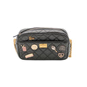CHANEL – Camera Bag - Black aged calfskin - CC charms