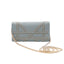 DIOR – Pochette Diorama Wallet on Chain – cuir gris perle à œillets