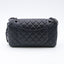 Sac Timeless/Classique en cuir d'agneau bleu nuit
