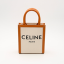Cabas vertical CELINE mini modèle en toile et cuir