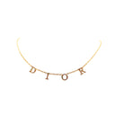 DIOR – Multicolored "DIOR" Charm Necklace