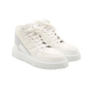 DIOR – Dior-ID High-Top Ankle Boots – White Smooth Leather and Gray Details