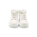 DIOR – Dior-ID High-Top Ankle Boots – White Smooth Leather and Gray Details