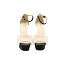 CHANEL – Pearl Heeled Sandals – Black Leather and Pearlescent Pearls