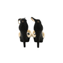 CHANEL – Pearl Heeled Sandals – Black Leather and Pearlescent Pearls