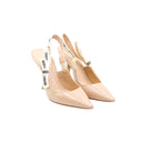DIOR – J’ADIOR Slingback Pumps – Nude Patent Calfskin & Signature Ribbon