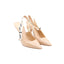 DIOR – Escarpins slingback J’ADIOR  – Cuir verni nude & ruban signature